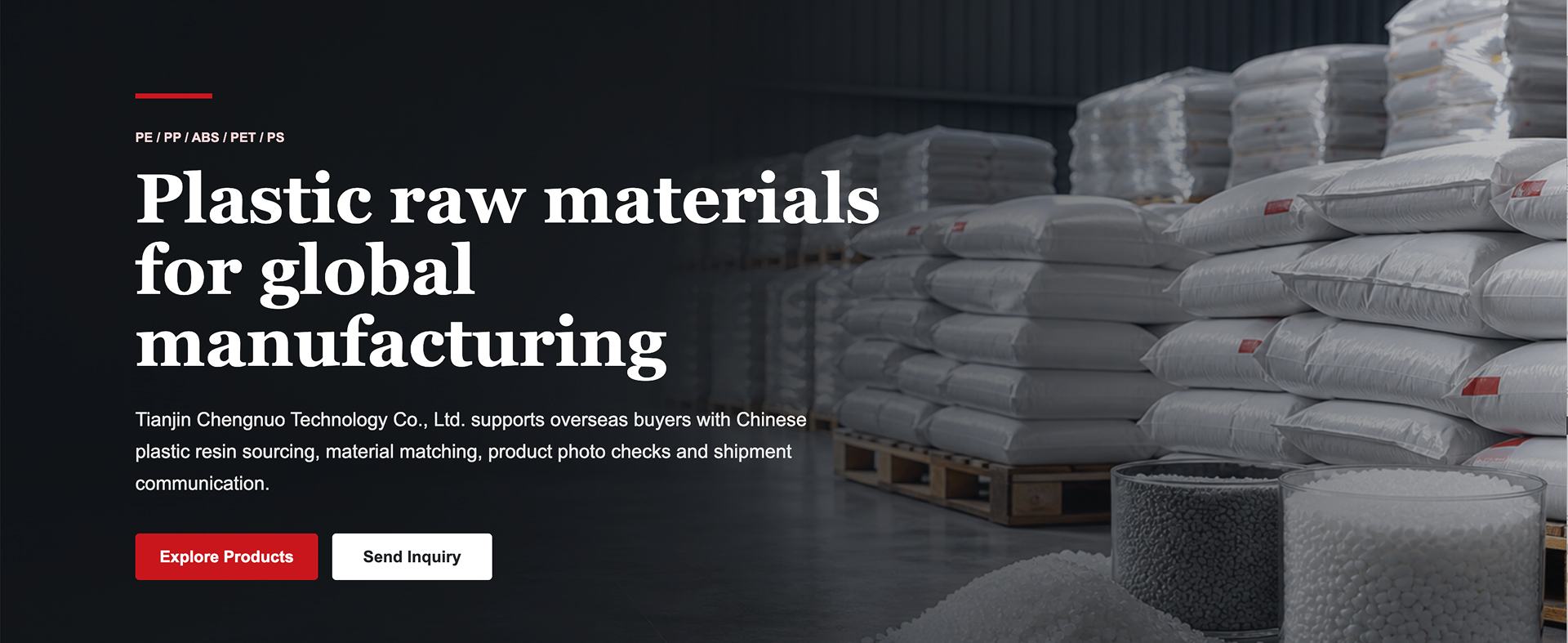 Tianjin Chengnuo Technology Co., Ltd. asistís los compradors estrangièrs en la recèrca de resinas plasticas chinesas, l'ajustament dels materials, las verificacions de las fotografias dels produches e las comunicacions relativas a las expedicions.